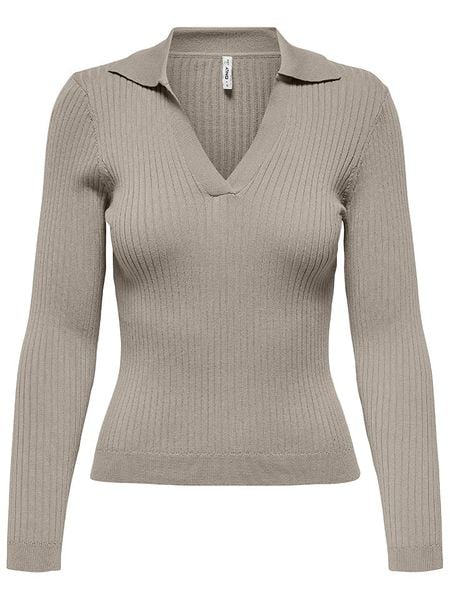 ONLY Sweter w kolorze szarobrązowym rozmiar: XL. Brązowe swetry klasyczne damskie Only, xl, bez kołnierzyka. Za 43.57 zł.