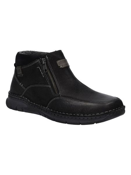 Josef Seibel Skórzane botki "Narkeni 03" w kolorze czarnym do kostki rozmiar: 40. Czarne buty zimowe męskie Josef Seibel, bez zapięcia. Za 284.95 zł.
