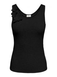 JDY Top "Saba" w kolorze czarnym rozmiar: XS. Czarne topy damskie JDY, xs, bez wzorów, bez kołnierzyka. Za 72.95 zł.