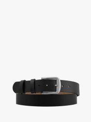 Czarny pasek męski ze skóry licowej PASEK MĘSKI. Czarne paski męskie Ryłko, bez wzorów, z materiału, eleganckie. Za 129.99 zł.