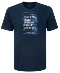 Męski T-Shirt - Pako Jeans - Granatowa, Print (Nadruk). Niebieskie t-shirty męskie Pako Jeans, m, bez wzorów, z bawełny, bez kołnierzyka. Za 69.00 zł.