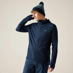 Męska bluza Venture z kapturem i elastyczną warstwą pośrednią. Niebieskie bluzy z kapturem męskie Dare 2b, m, z materiału. Za 305.00 zł.
