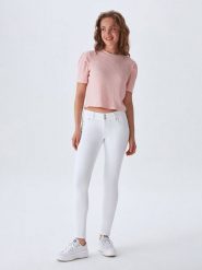LTB Dżinsy "Molly M" - Slim fit - w kolorze białym rozmiar: W28/L32. Białe jeansy damskie LTB, z podwyższonym stanem. Za 149.95 zł.