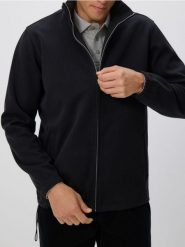 Bluza ze stójką - czarny. Czarne bluzy bez kaptura męskie Reserved, l, z dzianiny. Za 149.99 zł.