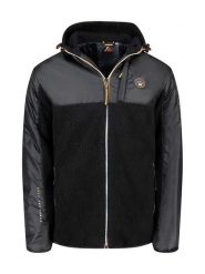 Geographical Norway Kurtka polarowa "Ulyssim" w kolorze czarnym rozmiar: L. Czarne kurtki męskie Geographical Norway, l, bez wzorów, z materiału, bez kaptura. Za 193.70 zł.