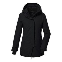 Parka damska z kapturem Killtec KOW 93. Czarne parki damskie KILLTEC, l, bez wzorów, z materiału. Za 596.65 zł.