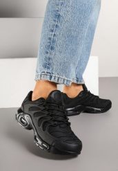 Czarne Buty Sportowe Sneakersy z Tłoczoną Cholewką Calzivis. Czarne buty sportowe na co dzień damskie Renee, z aplikacjami, z jeansu. Za 109.99 zł.