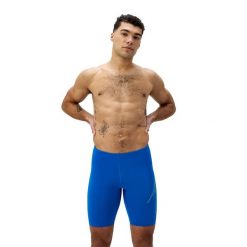Kąpielówki męskie spodenki kąpielowe Speedo Hyperboom. Niebieskie kąpielówki męskie Speedo, m, bez wzorów, z materiału, na fitness i siłownię. Za 191.98 zł.