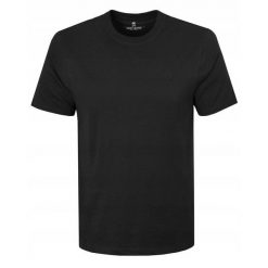 Koszulka Męska (T-Shirt) - Pako Jeans - Czarna, Dekolt U-Neck (Okrągły). Czarne t-shirty męskie Pako Jeans, l, bez wzorów, z bawełny, bez kołnierzyka. Za 65.00 zł.