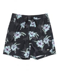 Spodenki boardshort EVERYDAY STRAIGHT VOLLEY 14" Czarny Chłopcy. Czarne szorty męskie Quiksilver, z materiału, bez kołnierzyka. Za 134.60 zł.