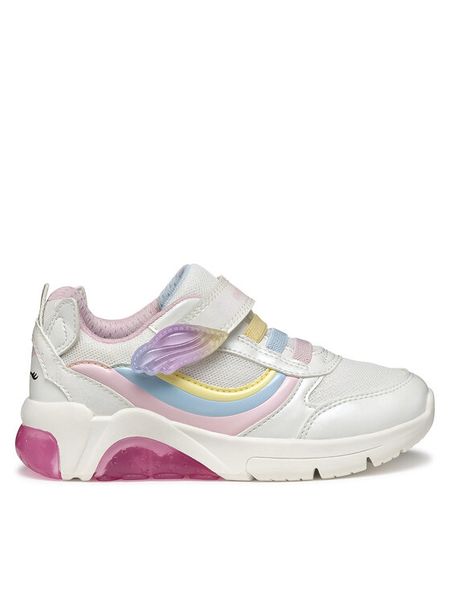 Geox Sneakersy J Fadinlight J55M4A 0KNGN C0653 M Biały. Białe buty sportowe dziewczęce Geox, bez wzorów, ze skóry, bez zapięcia. Za 169.99 zł.