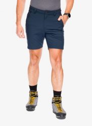Spodenki turystyczne męskie Fjallraven Abisko Trail Stretch Shorts. Niebieskie szorty męskie Fjällräven, z elastanu, bez kołnierzyka. Za 469.00 zł.