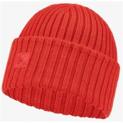 Czapka BUFF KNITTED HAT ERVIN z wełną merio FISHERMAN. Czerwone czapki męskie Buff, bez wzorów, z wełny, sportowe. Za 163.99 zł.