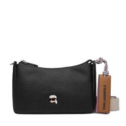 Torebka KARL LAGERFELD. Czarne listonoszki damskie Karl Lagerfeld, bez wzorów, bez dodatków. Za 679.99 zł.