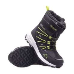 Buty Kappa Floki Tex K 260975K-1133 czarne. Czarne śniegowce dziewczęce z materiału. Za 295.10 zł.