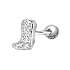 Glanzstücke München Piercing Cowboystiefel z srebra próby 925 w kolorze srebrnym Kolczyki 1 ct Damski. Szare kolczyki damskie Glanzstücke München, srebrne. Za 110.49 zł.