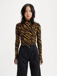 Levi's Koszulka "Mammoth" w kolorze czarno-żółtym rozmiar: S. Czarne bluzki damskie Levi's, s, bez wzorów, bez kołnierzyka. Za 125.27 zł.