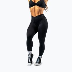 Legginsy treningowe damskie NEBBIA Strong Beauty. Czarne legginsy damskie Nebbia, l, bez wzorów, z elastanu. Za 409.99 zł.