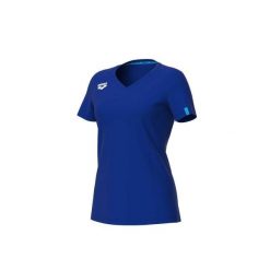 Koszulka damska Arena Team T-Shirt Panel. Niebieskie bluzki sportowe damskie Arena, xl, bez wzorów, z bawełny, bez ramiączek. Za 158.00 zł.