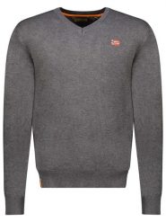 Geographical Norway Sweter w kolorze antracytowym rozmiar: XL. Czarne swetry męskie Geographical Norway, xl, bez wzorów, bez kołnierzyka. Za 87.81 zł.