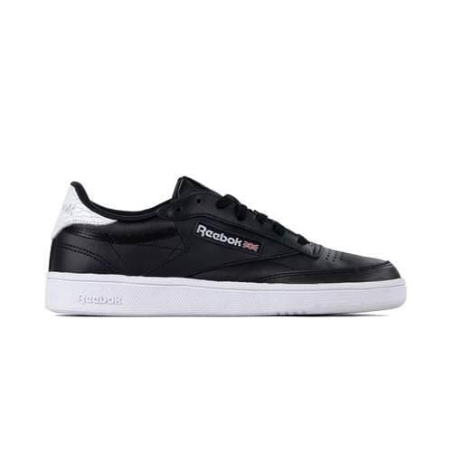 Buty do chodzenia damskie Reebok Club C 85 Emboss. Czarne buty sportowe na co dzień damskie Reebok, bez wzorów, z materiału, trekkingowe, Reebok Club. Za 374.00 zł.