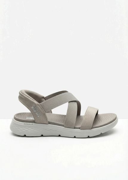 Wsuwane sandały Sketchers. Brązowe sandały damskie bonprix, bez wzorów, bez obcasa. Za 359.99 zł.