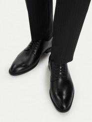 Lasocki Półbuty CEO-PERRY-03 MB Czarny. Czarne buty wizytowe męskie Lasocki, ze skóry, bez zapięcia. Za 229.99 zł.