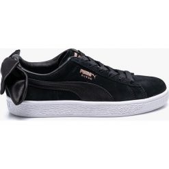 Puma - Buty Suede Bow. Czarne buty sportowe na co dzień damskie Puma, bez wzorów, z gumy. W wyprzedaży za 159.90 zł.