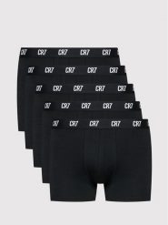 Cristiano Ronaldo CR7 Komplet 5 par bokserek Basic Trunk 5-Pack 8106-49-2900 Czarny. Czarne bokserki męskie Cristiano Ronaldo CR7, bez wzorów, z bawełny. Za 179.99 zł.
