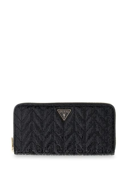 Guess Portfel Stacey Slg SWGG97 41146 Czarny. Czarne portfele damskie Guess, z aplikacjami, ze skóry. Za 294.99 zł.