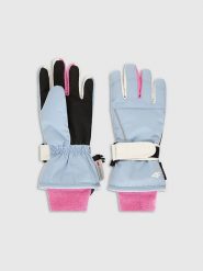 4F Rękawiczki narciarskie w kolorze błękitnym rozmiar: M. Niebieskie rękawiczki dziecięce 4f, prążkowane, bez ramiączek. Za 130.19 zł.