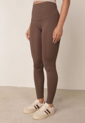 Brązowe Legginsy z Modelującym Pasem w Talii Bescond. Brązowe legginsy damskie Born2be, l, bez wzorów, z jeansu. Za 79.99 zł.