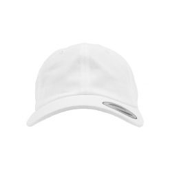 Bawełniana Czapka Z Daszkiem Dla Dorosłych Unisex. Białe czapki męskie FLEXFIT, bez wzorów, z bawełny. Za 64.99 zł.