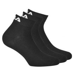 Skarpetki krótkie unisex Fila Invisible Plain Socks 3 pary. Czarne skarpetki damskie Fila, bez wzorów, z bawełny. Za 28.99 zł.