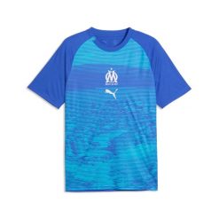 Koszulka rozgrzewkowa OM 2025/26. Niebieskie t-shirty sportowe męskie Puma, xl, z materiału, bez ramiączek, na fitness i siłownię. Za 226.00 zł.