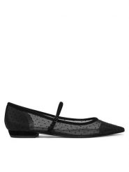 Tory Burch Baleriny Double Buckle Mary Jane 164030 Czarny. Czarne baleriny damskie Tory Burch, bez wzorów, z materiału, bez obcasa. Za 939.99 zł.
