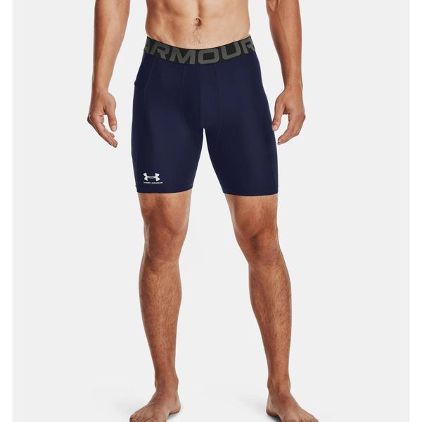 Spodenki fitness męskie UNDER ARMOUR HeatGear Compression kompresyjne. Niebieskie szorty sportowe męskie Under Armour, m, na fitness i siłownię. Za 108.99 zł.