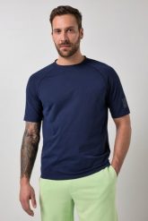 Męska T-shirt nadruk na piersi rękaw raglanowy 1/2 do 7 XL. Niebieskie t-shirty męskie JAY-PI, m, bez wzorów, z dżerseju, bez kołnierzyka. Za 179.99 zł.