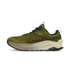 Buty trekkingowe Altra Olympus 6 Hike Low Gtx. Zielone buty trekkingowe męskie Altra, z gore-texu, bez zapięcia, tenisowe, gore-tex. Za 967.50 zł.