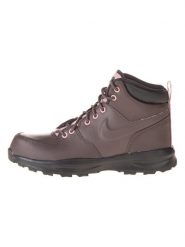 Nike Skórzane botki "Manoa" w kolorze ciemnofioletowym rozmiar: 35,5. Różowe botki damskie Nike, bez obcasa, bez zapięcia. Za 180.06 zł.