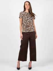 Patrizia Pepe T-Shirt | DM1224 A8W3 | Kobieta | Brązowy. Brązowe t-shirty damskie Patrizia Pepe, bez wzorów, z bawełny, bez kołnierzyka. W wyprzedaży za 239.00 zł.