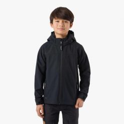 Kurtka softshell Turystyka Junior Swedemount Tromsö Softshell oddychająca. Czarne kurtki damskie SWEDEMOUNT, bez wzorów, z softshellu, sportowe, bez kaptura. Za 199.99 zł.