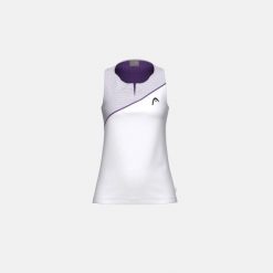 SPIRIT Damski Top Tenisowy. Białe topy damskie HEAD, bez wzorów, z asymetrycznym kołnierzem. Za 230.00 zł.