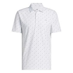 Koszulka polo z nadrukiem adidas Ultimate365+. Białe koszulki polo męskie Adidas, m, bez wzorów, z elastanu, bez ramiączek. Za 327.50 zł.