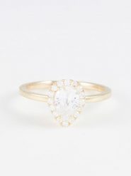 L'OR by Diamanta Złoty pierścionek "Greenwich" z cyrkoniami rozmiar: 50. Żółte pierścionki damskie L'OR by Diamanta, z cyrkonią, złote. Za 595.78 zł.