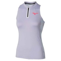 Top tenisowy Mizuno Daybreakers Printed Tank. Fioletowe topy sportowe damskie Mizuno, bez wzorów, bez ramiączek. Za 146.30 zł.