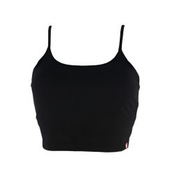 AT-006 TOP Sport - TOP Sportowy, Czarny. Czarne topy sportowe damskie BARNETT, s, bez wzorów, z materiału, bez ramiączek. Za 175.00 zł.