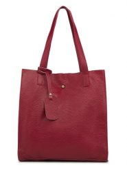 ORE10 Skórzana torebka "Ortega" w kolorze czerwonym - 33 x 38 x 15 cm rozmiar: onesize. Czerwone torebki klasyczne damskie ORE10, bez wzorów, z materiału, bez dodatków. Za 235.50 zł.