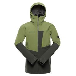 Kurtka męska trekkingowa wodoodporna Alpine Pro Zarr 2. Zielone kurtki męskie Alpine Pro, m, bez wzorów, z hardshellu, sportowe, bez kaptura. W wyprzedaży za 899.00 zł.
