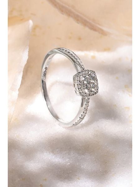 DIAMANTA Złoty pierścionek "Naeli" z diamentami rozmiar: 50. Szare pierścionki damskie DIAMANTA, z diamentem, złote. Za 2,011.16 zł.